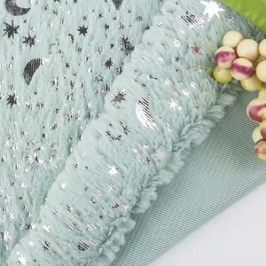 DDP ramah lingkungan tanpa MOQ pabrikan Cina kelas tinggi Vintage Flock <span class=keywords><strong>Glitter</strong></span> kain beludru desain bintang bulan matahari perak panas - Product Image 5