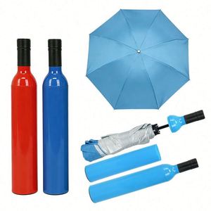 Parapluie pliable compact anti-UV et coupe-vent pour l'extérieur avec porte-bouteille – Vente en gros promotionnelle - Product Image 5