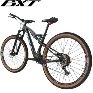 Bicicleta de Montaña BXT 29er de Carbono con Suspensión Completa, Eje Pasante BOOST, 1x11 Velocidades, Freno de Disco, Pedal Ordinario, <span class=keywords><strong>MTB</strong></span> Soft Tail, <span class=keywords><strong>XC</strong></span> - Product Image 2