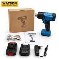 Kit de pistolet thermique sans fil au lithium, outil thermique électrique portable avec batterie, chargeur et accessoires de buses