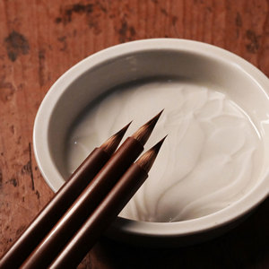 Pennello in Fibra di Pelo di Capra Naturale per Lettering e Calligrafia Giapponese Shodo su Carta - Product Image 3