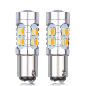 1157 Ổ Cắm DRL Bulb P21/5 Wát BAY15D 5730 5630 Chip 20 SMD Amber + Trắng Xe Led Bật Tín Hiệu Ánh Sáng DC12V Màu Sắc Kép Tự Động Phanh Đèn - Product Image 1