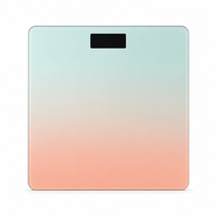 Balance de salle de bain en verre trempé à dégradé de couleurs, vente en gros directe d'usine, balance numérique intelligente pour le poids corporel, balance électronique OEM/ODM