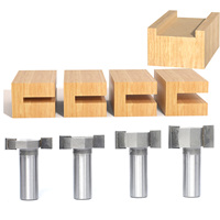 4 pièces, fraises à rainurer en T et à rainurer en T-Track, 1/2 tige, pointes en carbure de haute qualité pour outils de travail du bois, fraises