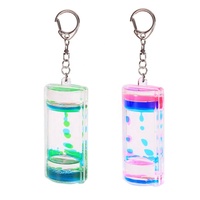 Nouveautés Jouets Anti-Stress Porte-clés Jouets Liquides à Mouvement Liquide Minuteur Liquide Porte-clés Jouets