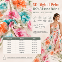 Nouveau design, tissu uni 100% rayonne filée, viscose challis imprimée pour robe, chemise, blouse, jupe