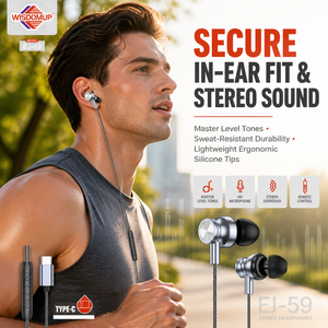 WISDOMUP EJ-59 Type-C หูฟังชนิดใส่ในหูแบบมีสายไมโครโฟนชิปเซ็ต JL IPX-5 กันน้ำ 1.2 ม. สาย AAC ไดนามิกไดร์เวอร์โทรศัพท์สำหรับเล่นเกม - Product Image 4