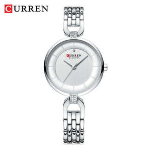 Montre CURREN 9052 pour femme, double calendrier, étanche, lumineuse, cadran rond, bracelet en acier inoxydable, montre à quartz pour femme - Product Image 2