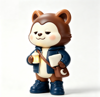 Figurine d'art de collection personnalisée en forme d'écureuil, statue de dessin animé en PVC, fabrication OEM en Chine, figurine personnalisée pour la vente en gros de produits de marque
