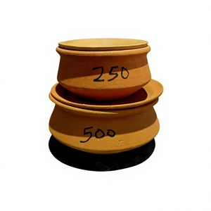 Ensemble de bols en poterie d'argile faits à la main, couleur naturelle, terre cuite, décoratifs pour la maison, motif animal, imitation antique, art - Product Image 1