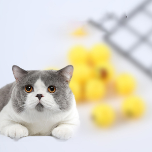 Bola de sonrisa de expresión linda de plástico dentro de la campana persiguiendo la bola de juguete interactiva para gatos - Product Image 2