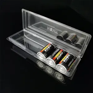 Großhandel Professional Custom ized Size Kunststoffs chale mit Deckel für Batterie Blister Verpackung