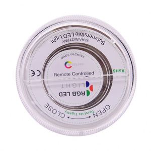 Lumière LED RGB multicolore à piles, télécommandée, ronde, de 2,8 pouces, pour chicha - Product Image 1