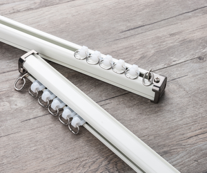 IKSUN Good Value Riel de cortina montado en la pared doble individual Riel de cortina de aluminio con cenefa - Product Image 2