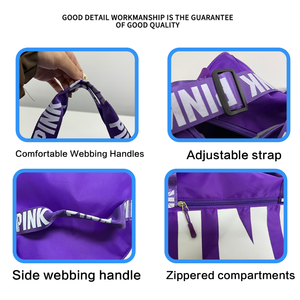 Custom Logo Large Capacity Waterproof Weekend Gyms Pink Training Tote Travel Duffle <strong>Bag</strong> - Product Image 3