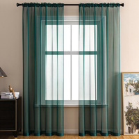 Gaze de fenêtre de rideau d'approvisionnement de plusieurs couleurs de luxe super douce la plus vendue pour le salon