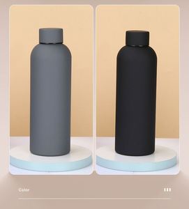 Thermos de voyage sportif en acier inoxydable à double paroi de 500 ml, écologique, avec affichage de la température, coloré, à petite ouverture droite - Product Image 3