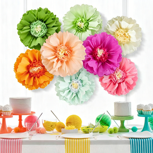 4 Piezas de <span class=keywords><strong>Bolas</strong></span> de Flores de <span class=keywords><strong>Papel</strong></span> Crepé de 20 Pulgadas con Tallos de <span class=keywords><strong>Papel</strong></span> de Seda, Flores Artificiales para Bodas, Cumpleaños, Día de la Madre - Product Image 3
