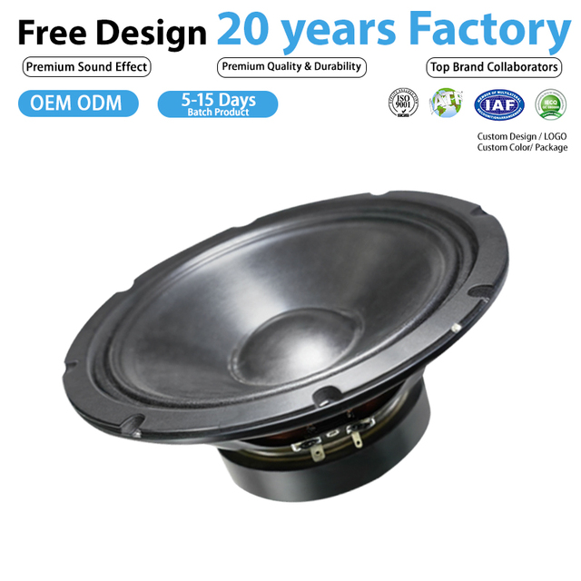 Consumer Grade 8 Inch 3 Ohm 80W Subwoofer Speaker F0-6KHz Wide Frequency for All Audio Devices