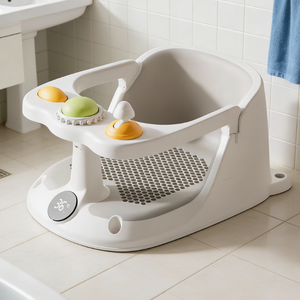 Siège <span class=keywords><strong>de</strong></span> bain antidérapant pour <span class=keywords><strong>nouveau</strong></span>-<span class=keywords><strong>né</strong></span> avec support pour baignoire et fonction d'inclinaison - Product Image 1