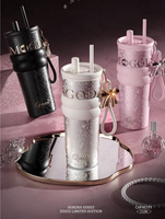 Termo de Acero Inoxidable con Revestimiento Cerámico de Alta Calidad, Taza de Doble Pared de Lujo Ligero para Mujer, Portátil con Ventosa, de Alta Gama