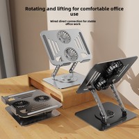Support pour ordinateur portable en acier allié, pliable et rotatif, avec ventilateur de refroidissement ultime, réglable en hauteur, vente directe usine, best-seller