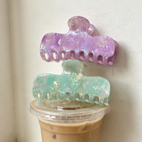 SHESHARES Juego de 4 Pinzas para el Cabello con Diseño de Dientes de Dibujos Animados Kawaii, Pinzas de Plástico con Forma de Molar Sonriente para Niñas