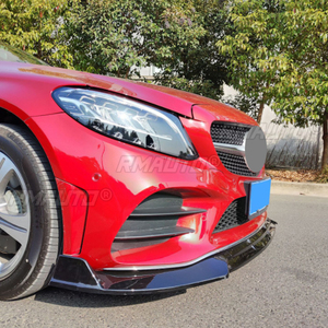 Front Bumper Lip Spoiler Diffuser <b>Splitters</b> Body Kit Aprons Cover Guard Trim for Mercedes Benz C Class W205 2019 2020 2021 - Product Image 5