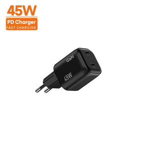 Adaptateur secteur USB-C Vina pour Royaume-Uni, <span class=keywords><strong>2</strong></span> ports, charge rapide GaN 45W, PD 3.0, homologué CE, portable pour voiture, accessoires pour téléphone <span class=keywords><strong>OnePlus</strong></span>, en déplacement - Product Image 1