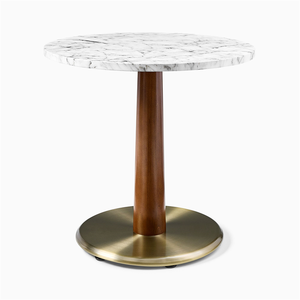 Tables de <span class=keywords><strong>restaurant</strong></span> rondes en marbre de luxe professionnelles avec bois - Product Image 4