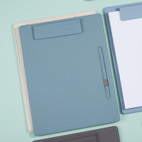 Tablero de archivo de oficina de negocios multifuncional de tamaño A5, carpeta de papelería, cubierta de cuero, tablero de escritura de carcasa dura, logotipo personalizado