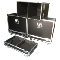 Flight case robuste et antichoc sur mesure pour équipement d'éclairage de scène DJ Vatasa Audio, en aluminium