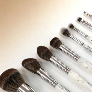 Ensemble de pinceaux de maquillage avec manche en marbre, cadeau de luxe, poils synthétiques, kit de pinceaux cosmétiques professionnels pour le visage et les yeux - Product Image 6