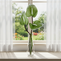Fleur artificielle de haute qualité, lotus guanyin, anthurium, toucher réel, longue tige, pour mariage, hôtel, maison, bureau, décoration commerciale