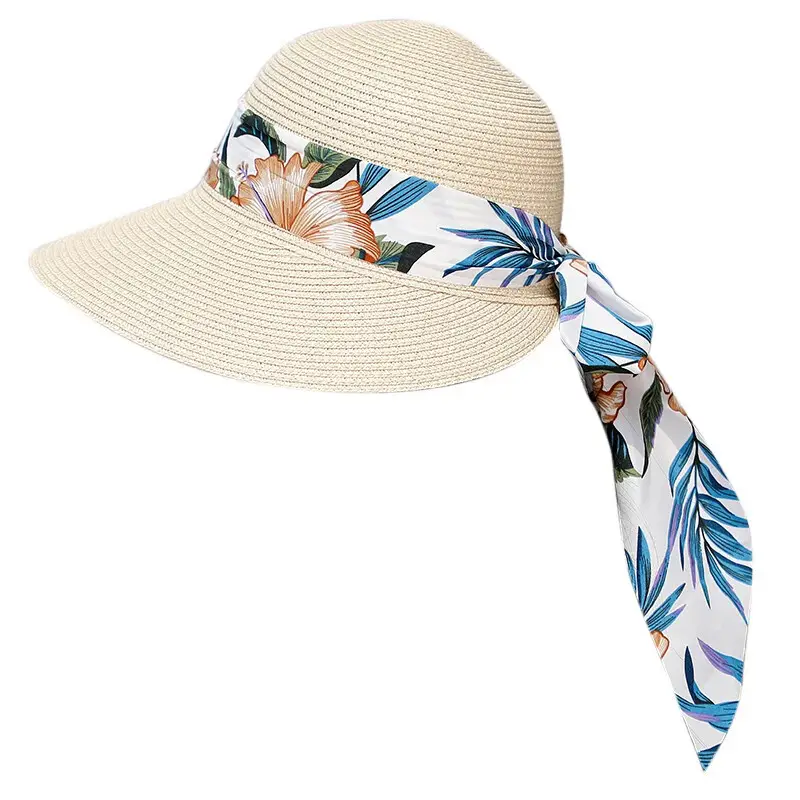 2023 chapeau de paille Panama à larges bords pour femmes Fedora plage Protection solaire UPF50 chapeau de paille de soleil