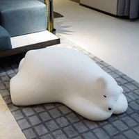 Peluche Panda Mignon Grande Taille JS pour le Repos, le Divertissement et le Jeu, en Polaire Courte Tricotée Douce, Hypoallergénique pour les Enfants