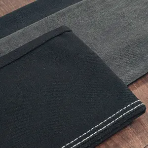 10oz 4 pièces 10*7T tissu denim fibre recyclée bleu noir pas extensible prix du tissu jeans pas cher