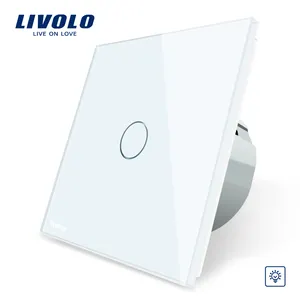 Livolo VL-C701D-11 EU Tiêu Chuẩn Sang Trọng Pha Lê Glass Bảng Điều Chỉnh Webcam Ánh Sáng Cảm Ứng Chuyển Đổi