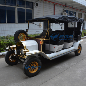 Reliable Factory Wholesale 8 Passenger Vintage Electric Tour Car White Body Custom Color & Seat Layout Waterproof Canopy - Product Image 6