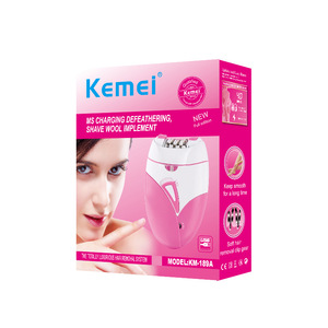 Épilateur électrique Kemei Km 189A rose rechargeable par USB pour femmes, appareil de toilettage <span class=keywords><strong>intime</strong></span> - Product Image 5