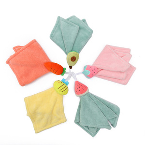Toalla de mano con dibujo de aguacate, toalla de cocina absorbente extra gruesa, forma cuadrada de lana coralina para ollas y sartenes - Product Image 5