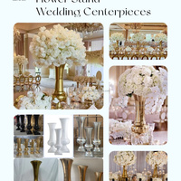 Grand vase LEDA en fibre de verre renforcée, centre de table de mariage, décoration de table à manger en fer électroplaqué