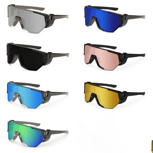 แว่นตากันแดด LMA <span class=keywords><strong>Sports</strong></span> <span class=keywords><strong>Eyewear</strong></span> ANSI Z87+  ออกแบบโลโก้ได้ตามต้องการ สำหรับผู้ชายและผู้หญิง เลนส์สีเขียวสะท้อนแสง UV400 คุณภาพสูง พร้อมแผ่นป้องกันด้านข้าง - Product Image 6
