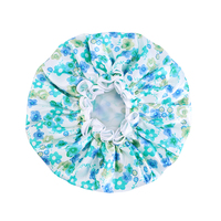 Bonnet de douche imperméable extra large doublé satin, double couche en tissu PE, accessoires de bain pour femmes