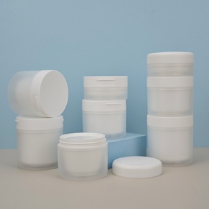 In Stock Luxury Cosmetic Jars with Flip Top PP Frosted Plastic Face Cream Jar with Tweezers 50g 100g 120g 150g - Product Image 6