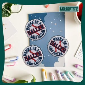 Parche Bordado Termoadhesivo 'Wanna Be A Baller 3' para Gorras y Ropa - Product Image 2