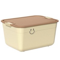 Boîte de rangement de bureau, organiseur de collations et de fournitures diverses, panier à fruits portable en plastique multi-usage à 6 compartiments, rectangulaire avec couvercle pour chambre