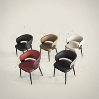 Chaise de salle à manger moderne, durable et confortable pour la maison, hôtel, restaurant, en similicuir avec pieds en métal, chaise maîtresse, mobilier de parc, nouveauté