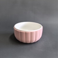 Vaisselle pour bébé en céramique prête à être expédiée, bol avec manchon en silicone, anti-fuite et sans BPA, portable, personnalisé