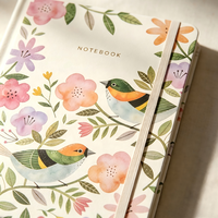 Carnet à couverture rigide A5 personnalisé, journal d'écriture floral aquarelle, cadeau, papeterie, carnet